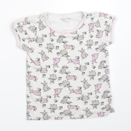 Lily & Dan Girls Grey   Basic T-Shirt Size 7-8 Years