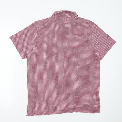 Debenhams Mens Purple Geometric   Polo Size M