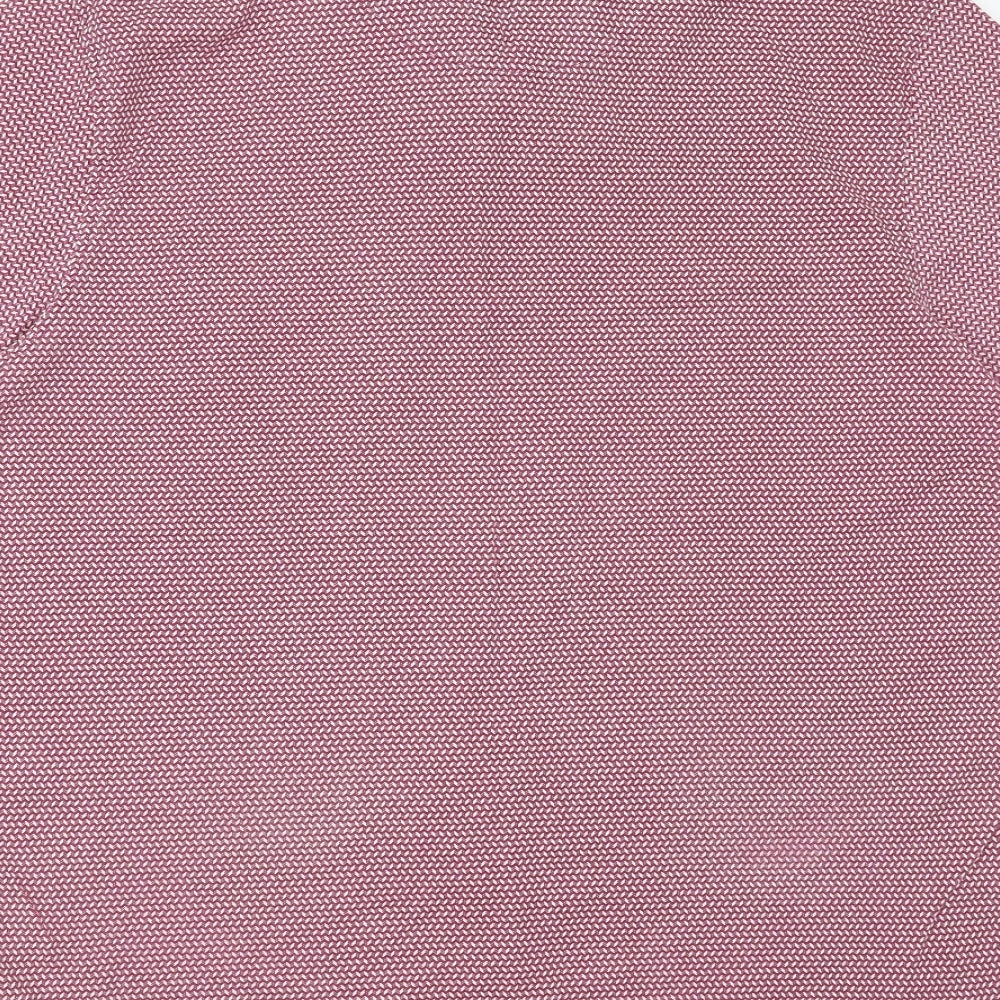 Debenhams Mens Purple Geometric   Polo Size M