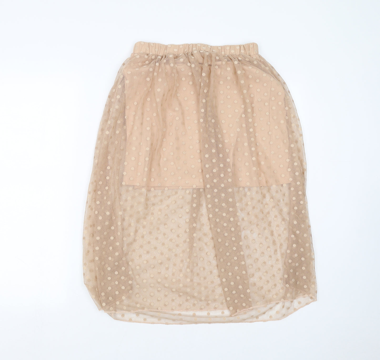 Primark Womens Beige Polka Dot  A-Line Skirt Size 10