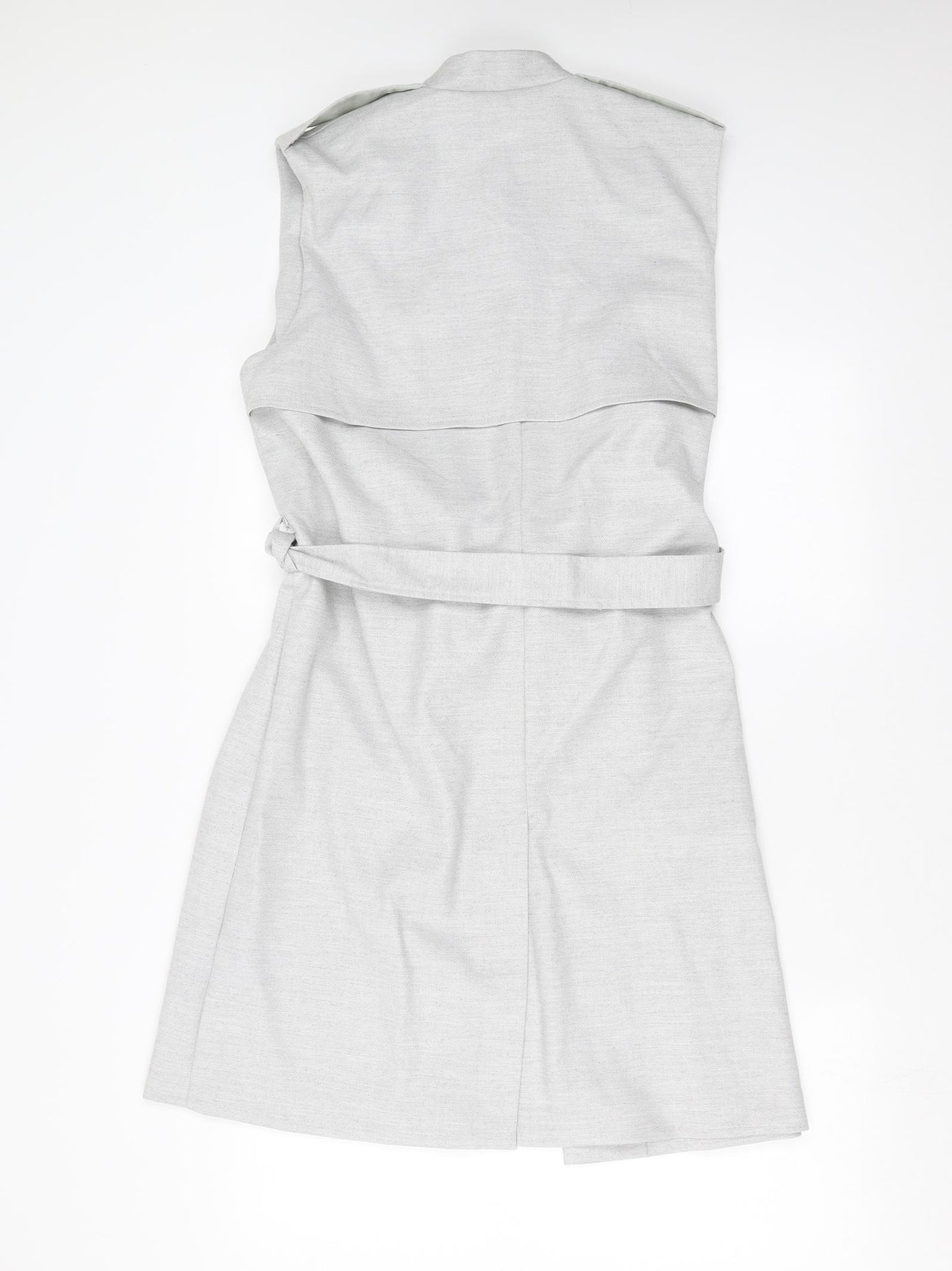 ASOS Womens Grey   Overcoat Jacket Size 10  - sleeveless