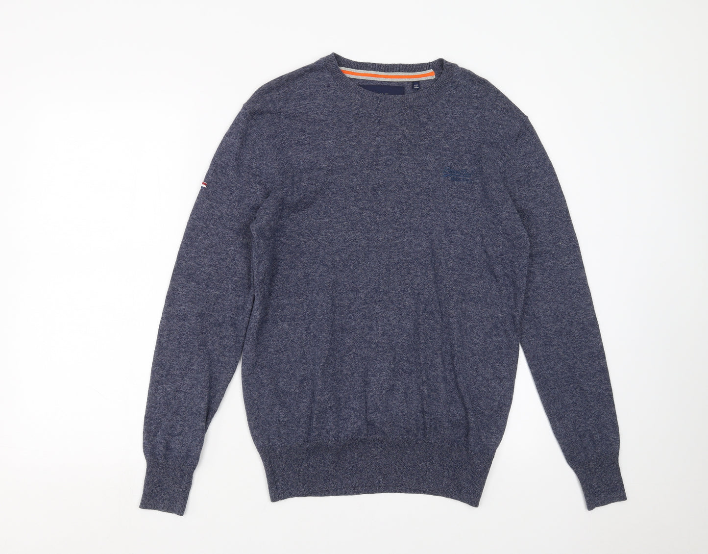 Superdry Mens Blue  Knit Pullover Jumper Size S