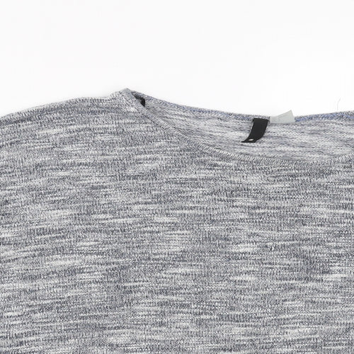 Divided by H&M Womens Blue  Knit Pullover Jumper Size S  - lace hem
