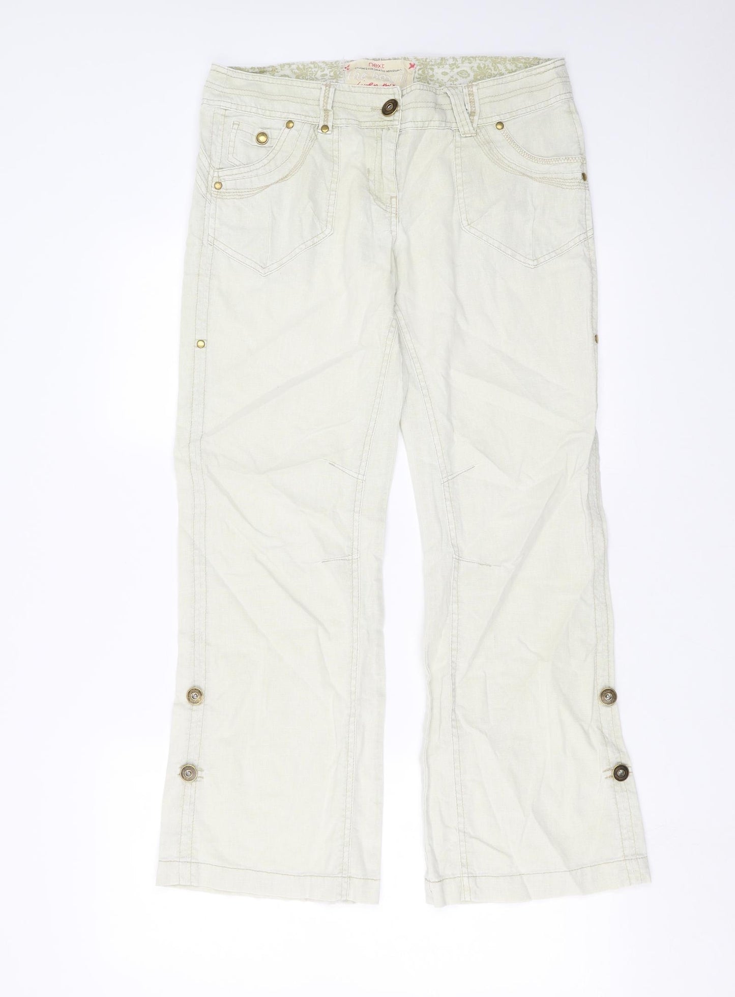 NEXT Womens Beige   Trousers  Size 10 L29 in