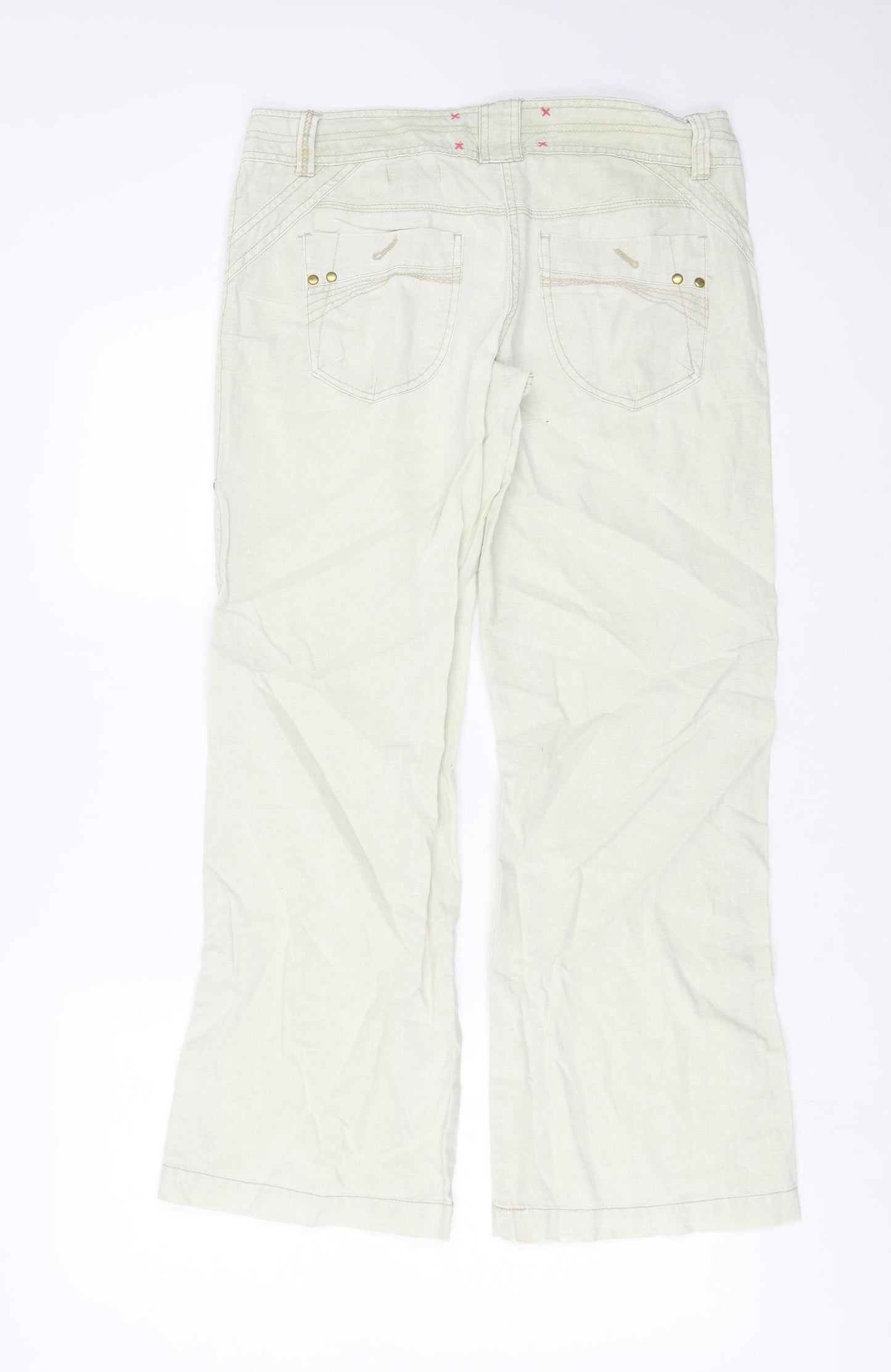 NEXT Womens Beige   Trousers  Size 10 L29 in