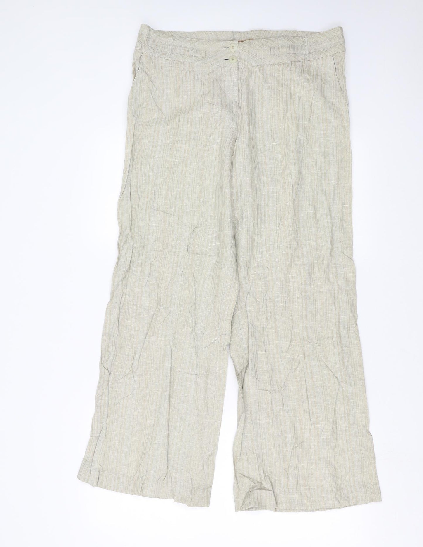 RESERVED Womens Beige Striped  Trousers  Size XL L29 in