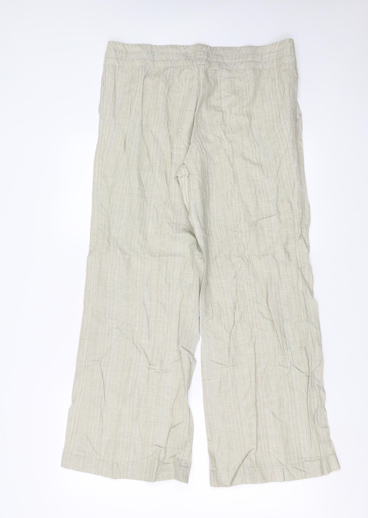 RESERVED Womens Beige Striped  Trousers  Size XL L29 in