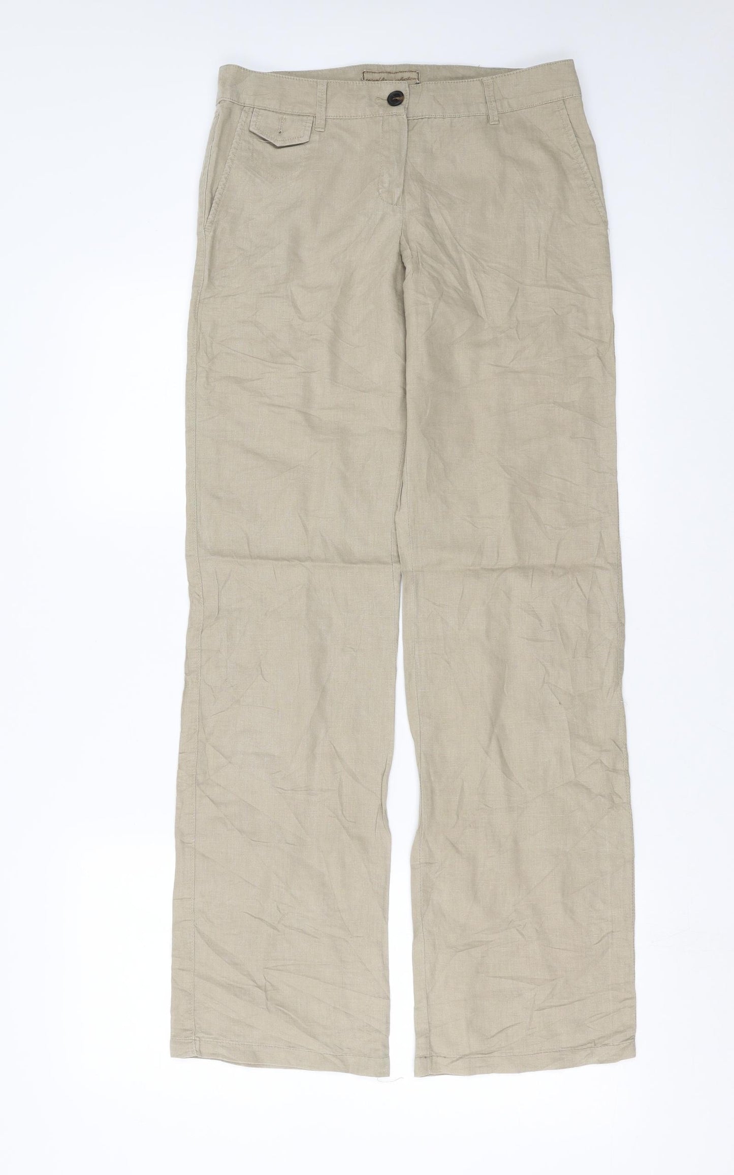 Mango Womens Beige   Trousers  Size 8 L32 in