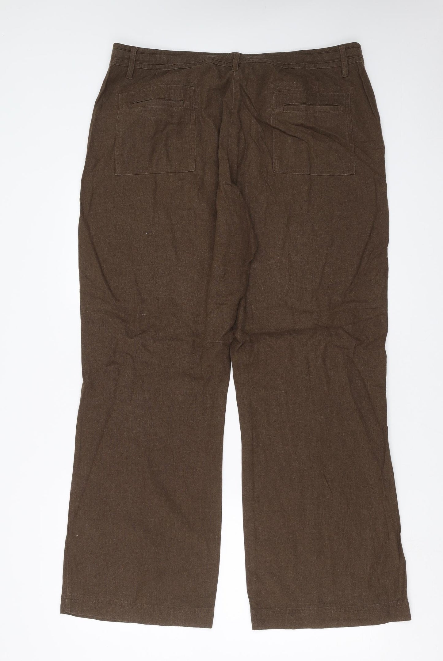 Papaya Womens Brown   Trousers  Size 18 L31 in