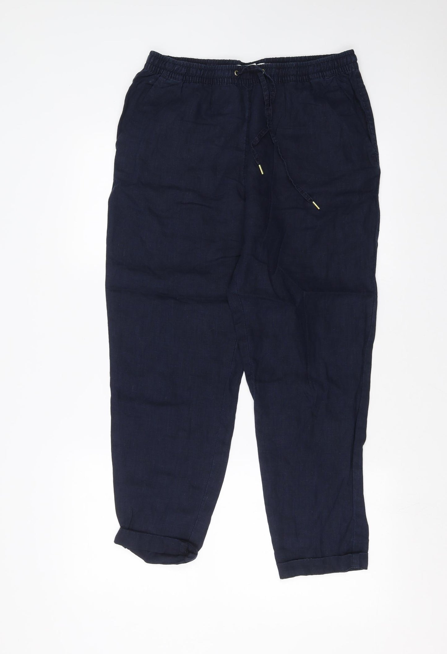 H&M Womens Blue   Trousers  Size 10 L26 in