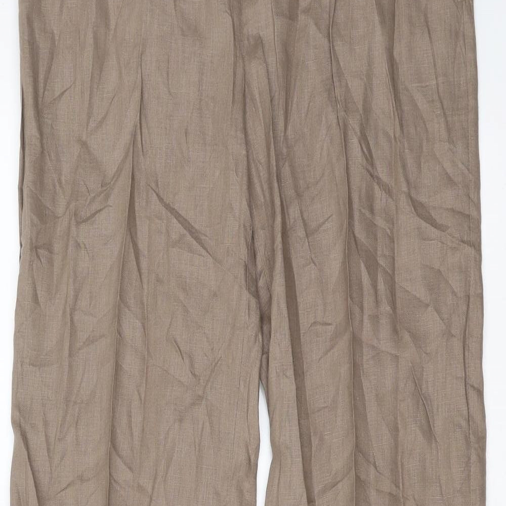 Zara Womens Brown   Trousers  Size 10 L34 in