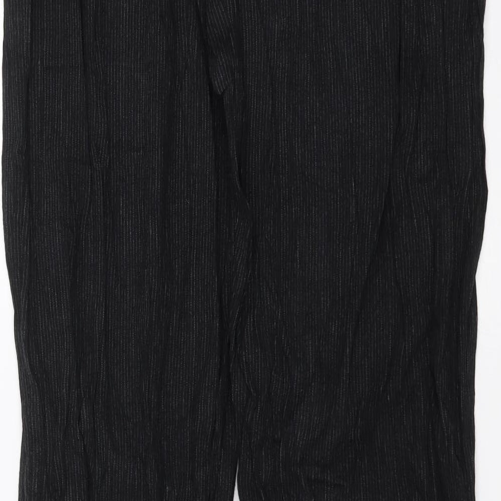 H&M Womens Black Striped  Trousers  Size 18 L32 in