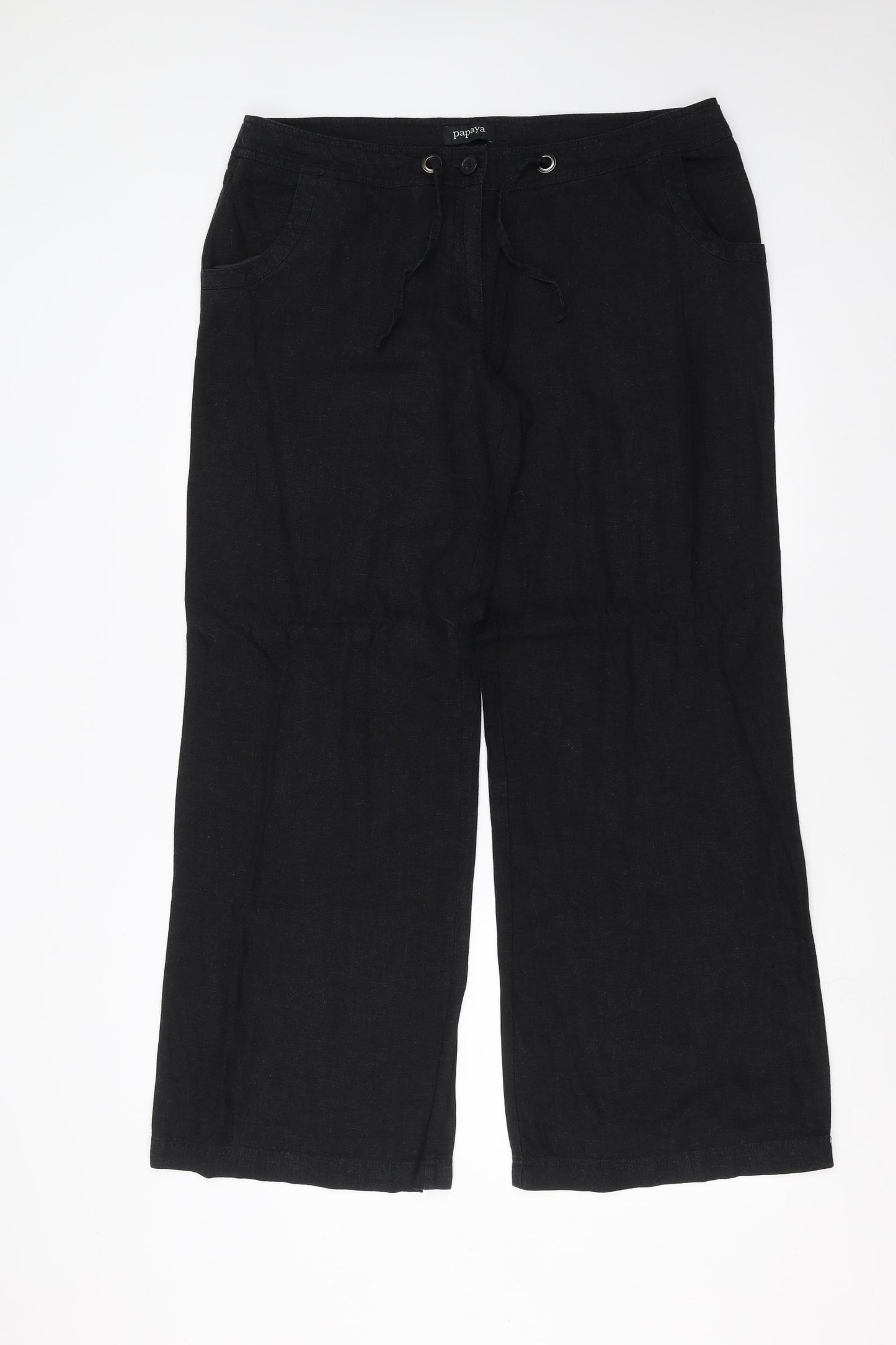 Papaya Womens Black   Trousers  Size 38 in L30 in