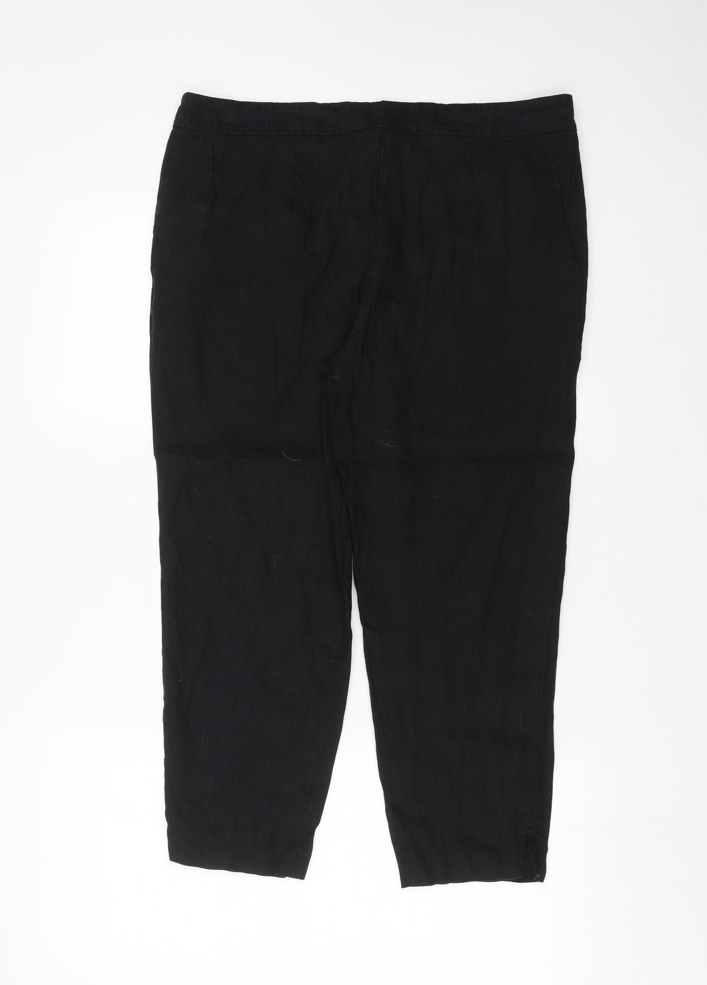 TU Womens Black   Trousers  Size 14 L22 in - cropped