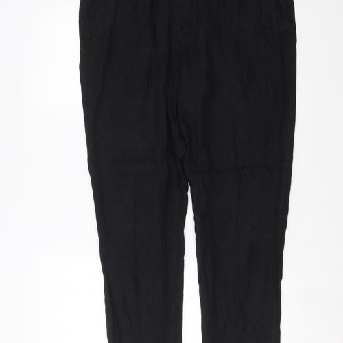 Marks and Spencer Womens Black   Trousers  Size 16 L30 in - peg trousers