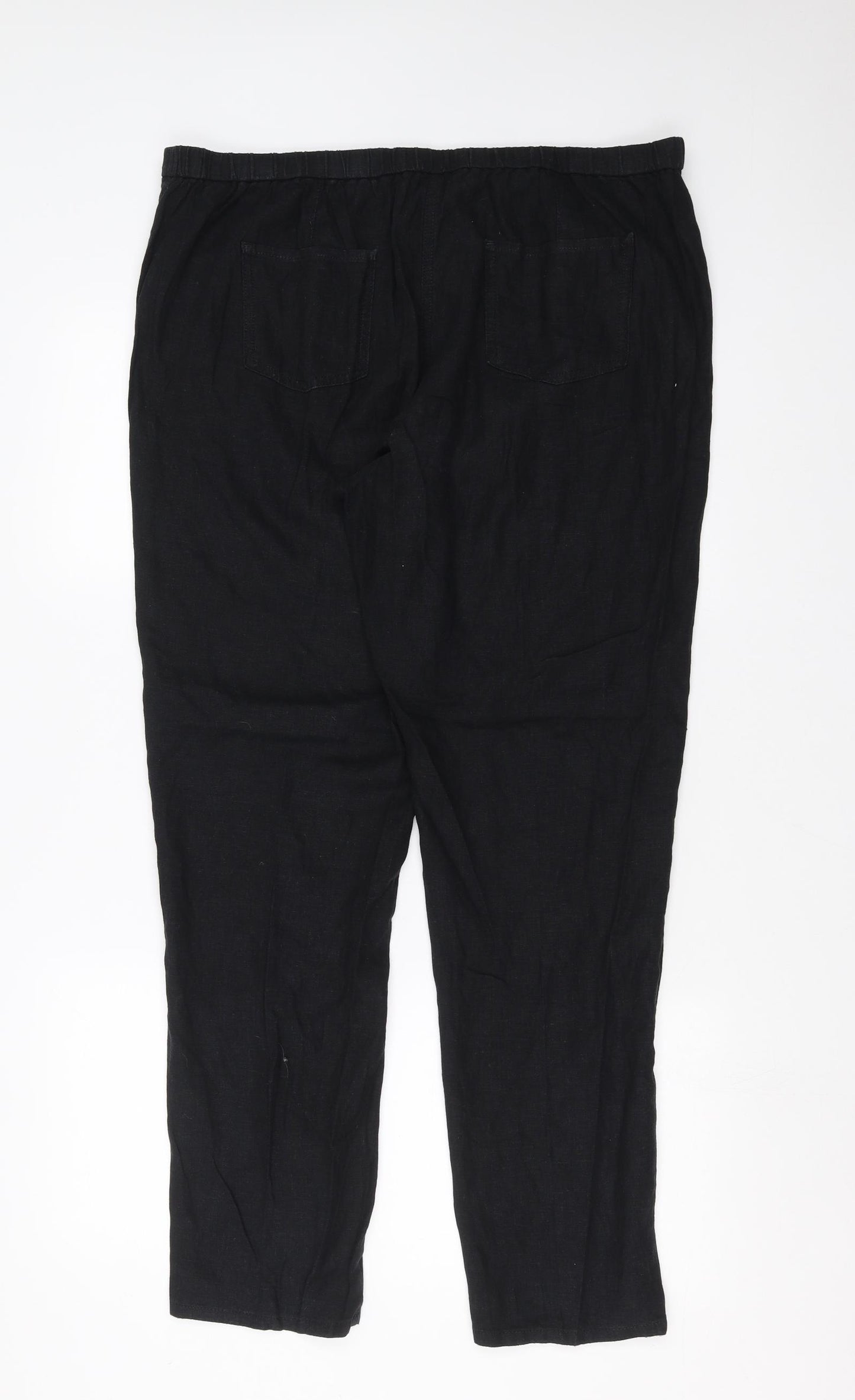 Marks and Spencer Womens Black   Trousers  Size 16 L30 in - peg trousers