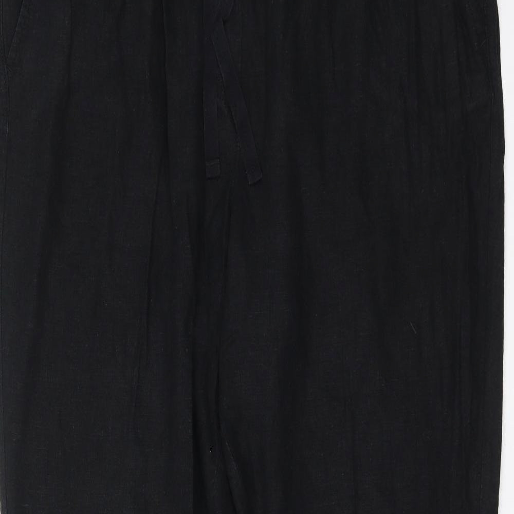 Marks and Spencer Womens Black   Trousers  Size 16 L30 in - peg trousers