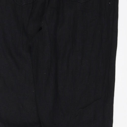 Marks and Spencer Womens Black   Trousers  Size 16 L30 in - peg trousers