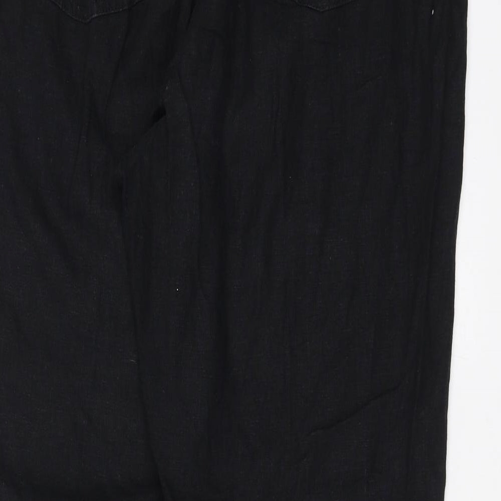 Marks and Spencer Womens Black   Trousers  Size 16 L30 in - peg trousers