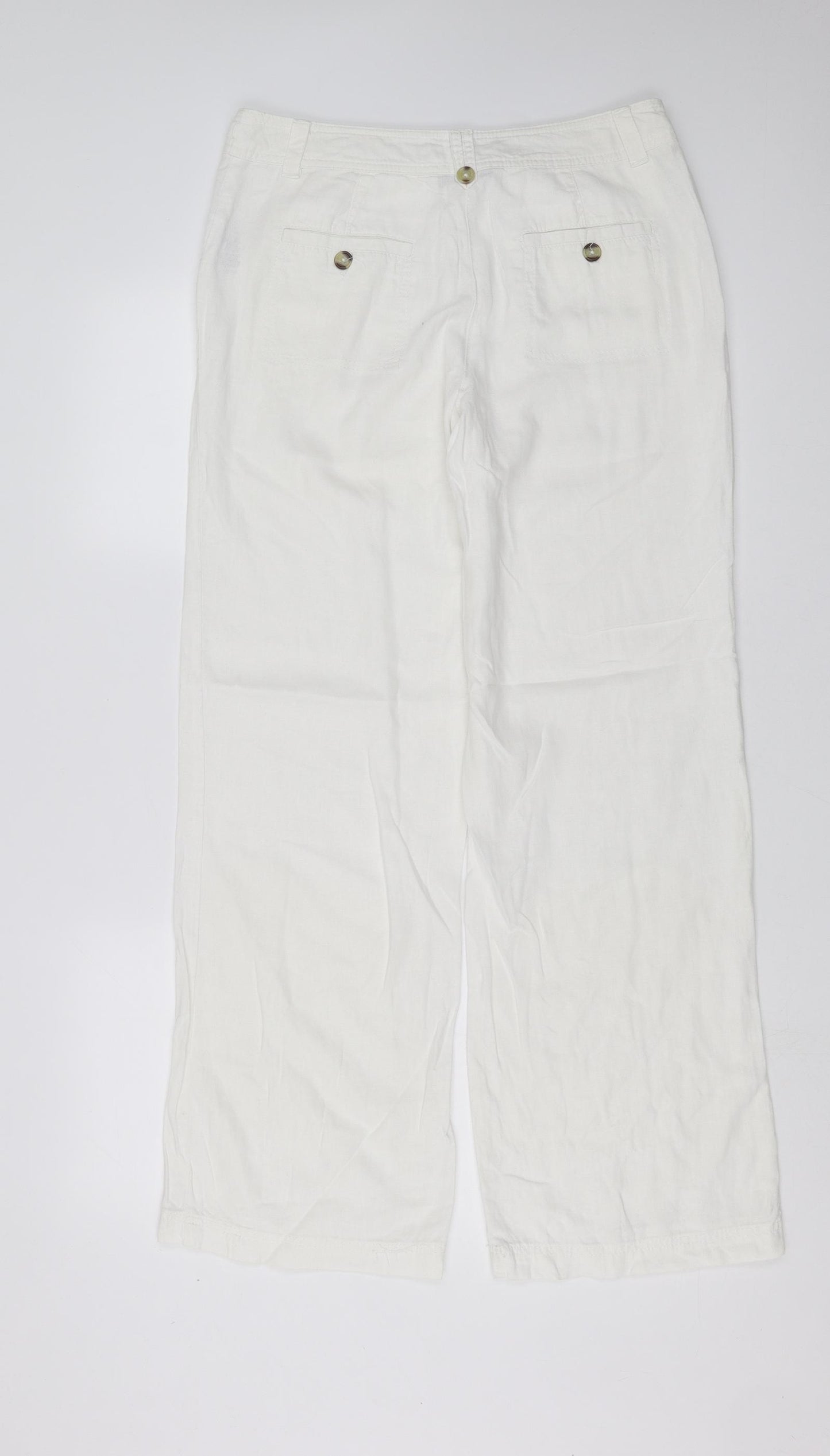 Casual Collection Womens White   Trousers  Size 10 L30 in