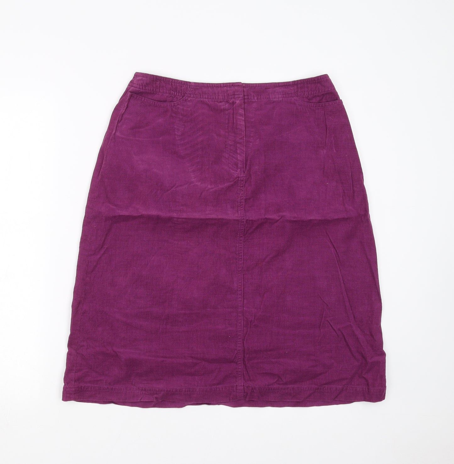 EAST Womens Purple  Corduroy A-Line Skirt Size 12