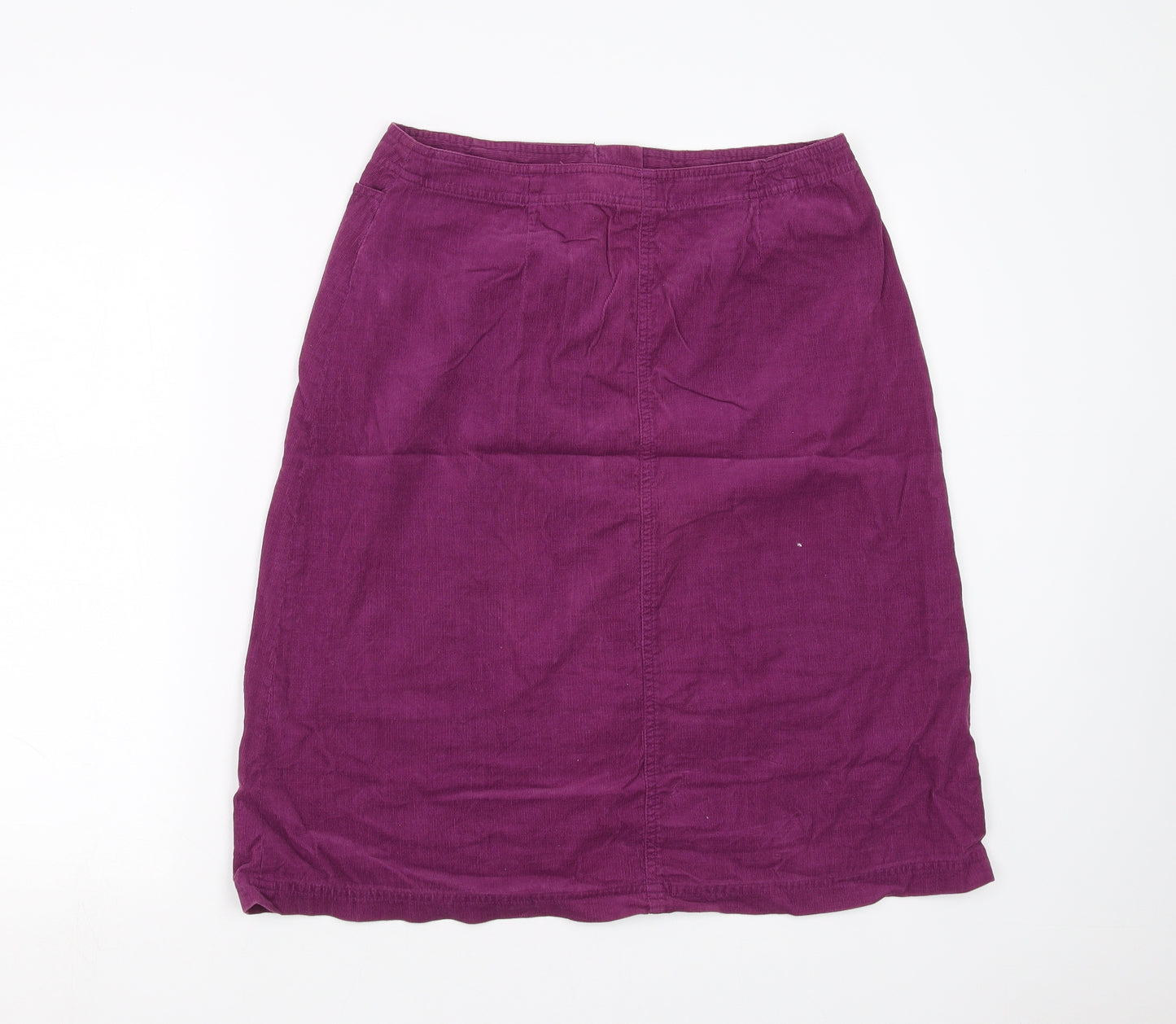 EAST Womens Purple  Corduroy A-Line Skirt Size 12