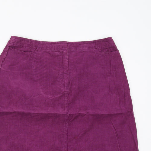 EAST Womens Purple  Corduroy A-Line Skirt Size 12