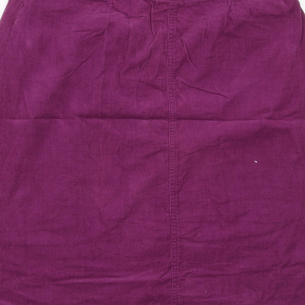 EAST Womens Purple  Corduroy A-Line Skirt Size 12