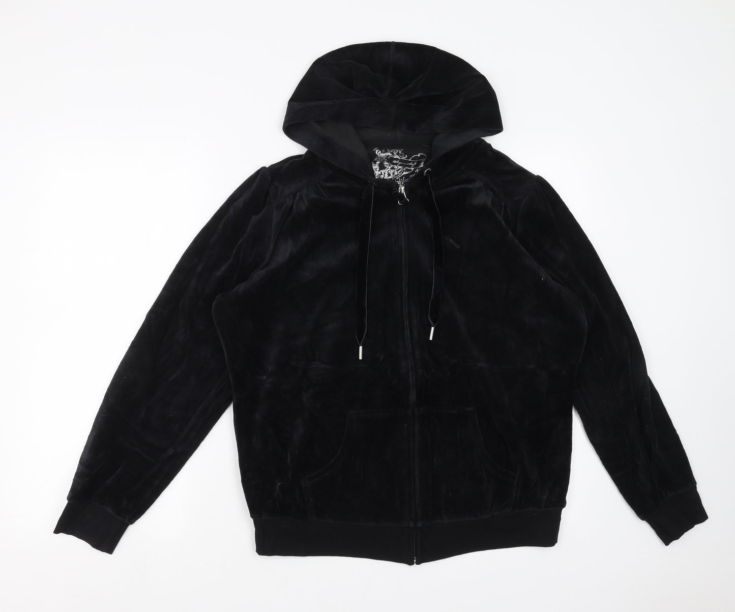 Marks and Spencer Womens Black   Full Zip Hoodie Size 18