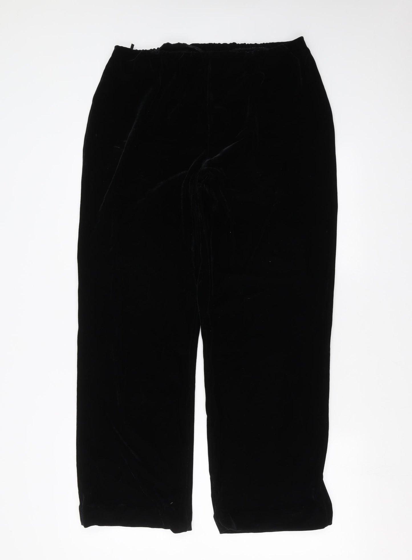 EWM Womens Black   Trousers  Size 16 L29 in - Velvet feel