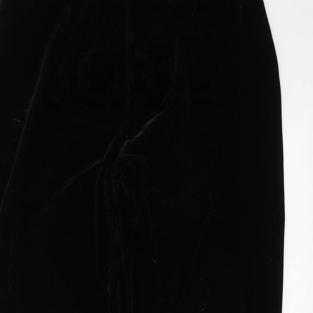 EWM Womens Black   Trousers  Size 16 L29 in - Velvet feel