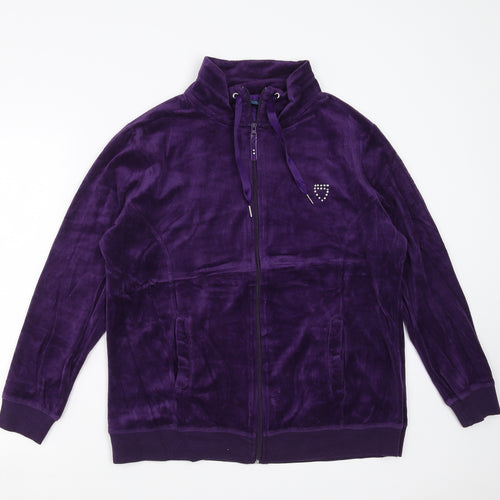 ESMARA Womens Purple   Full Zip Jumper Size XL