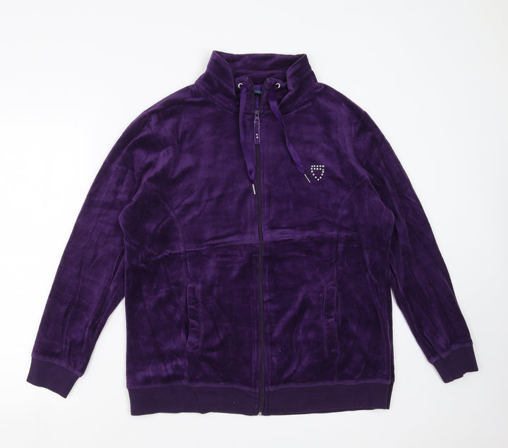ESMARA Womens Purple   Full Zip Jumper Size XL
