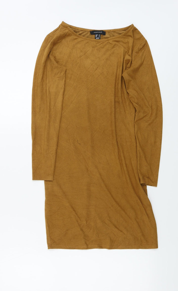 Atmosphere Womens Brown A-Line Size 10