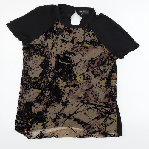 NEXT  Womens Black Geometric  Basic Blouse Size 8