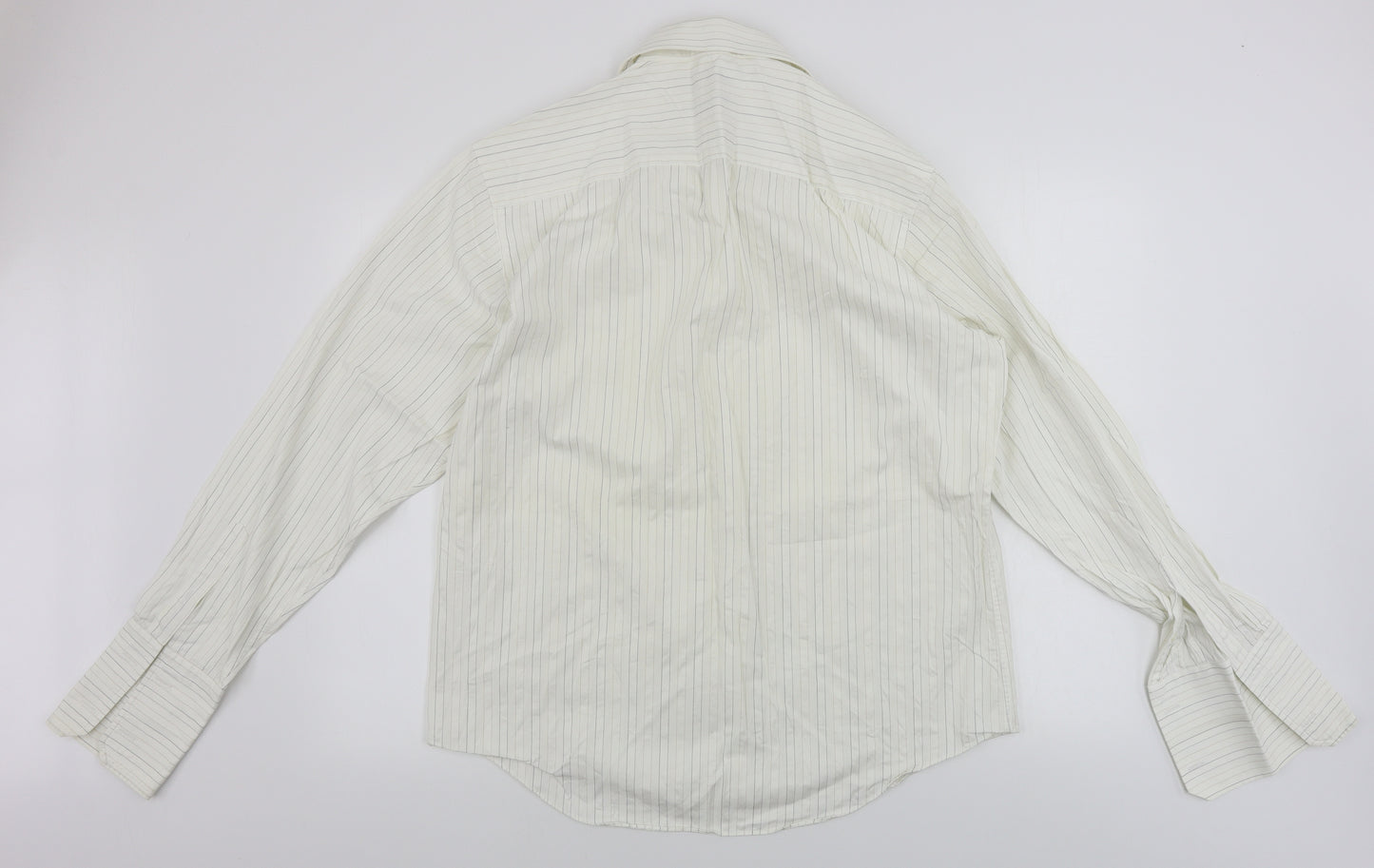 NEXT  Mens White Striped   Dress Shirt Size 17