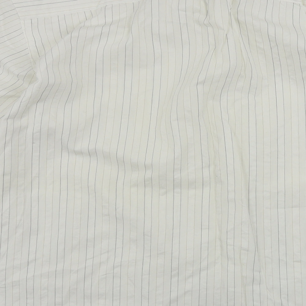 NEXT  Mens White Striped   Dress Shirt Size 17
