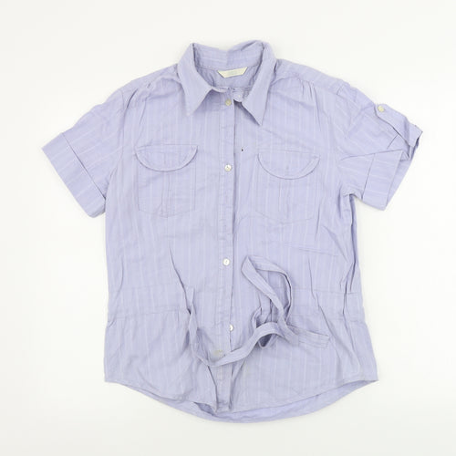 Marks and Spencer  Womens Blue   Basic Button-Up Size 8