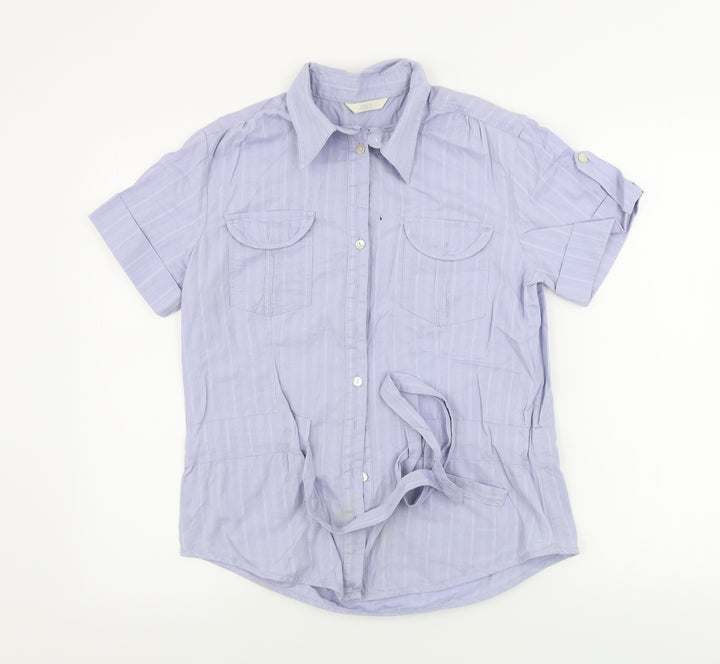 Marks and Spencer  Womens Blue   Basic Button-Up Size 8