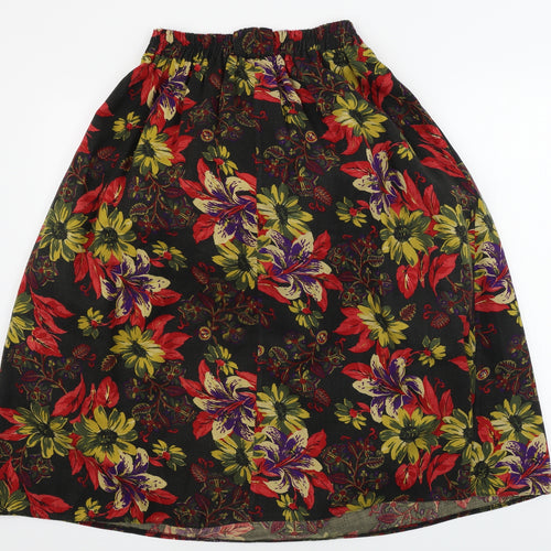 hamells petite Womens Brown Floral  A-Line Skirt Size 10