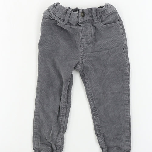 TU Girls Grey  Corduroy  Trousers Size 2 Years