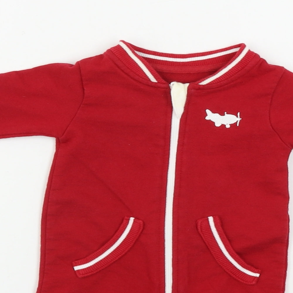 Preworn  Boys Red   Babygrow One-Piece One Size