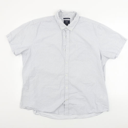 F&F  Mens White Floral   Button-Up Size 2XL