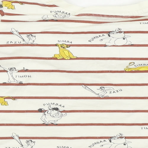 Primark  Boys Beige Striped  Basic T-Shirt Size 12-18 Months  - Lion King