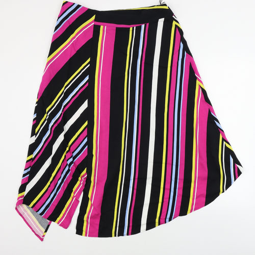 TU Womens Pink Striped  A-Line Skirt Size 16