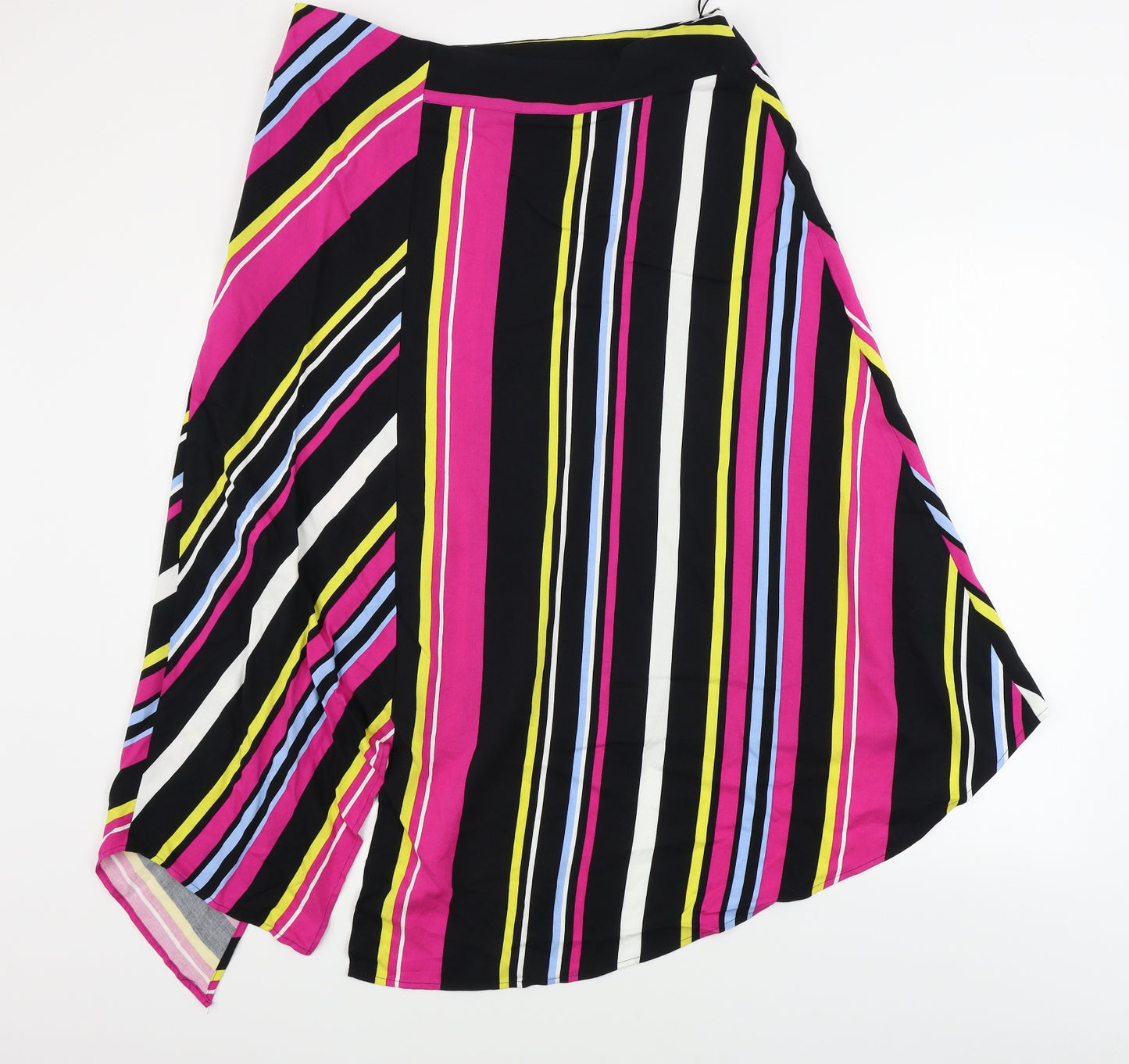 TU Womens Pink Striped  A-Line Skirt Size 16