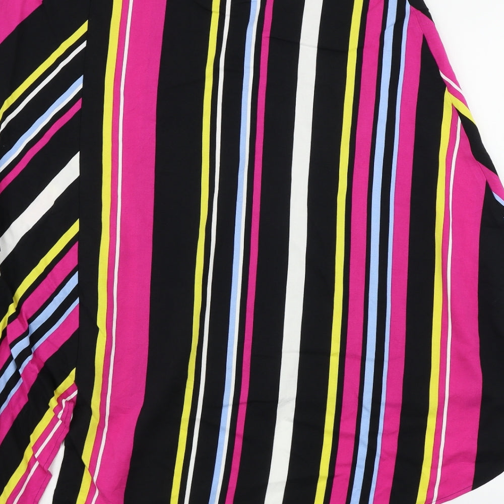 TU Womens Pink Striped  A-Line Skirt Size 16