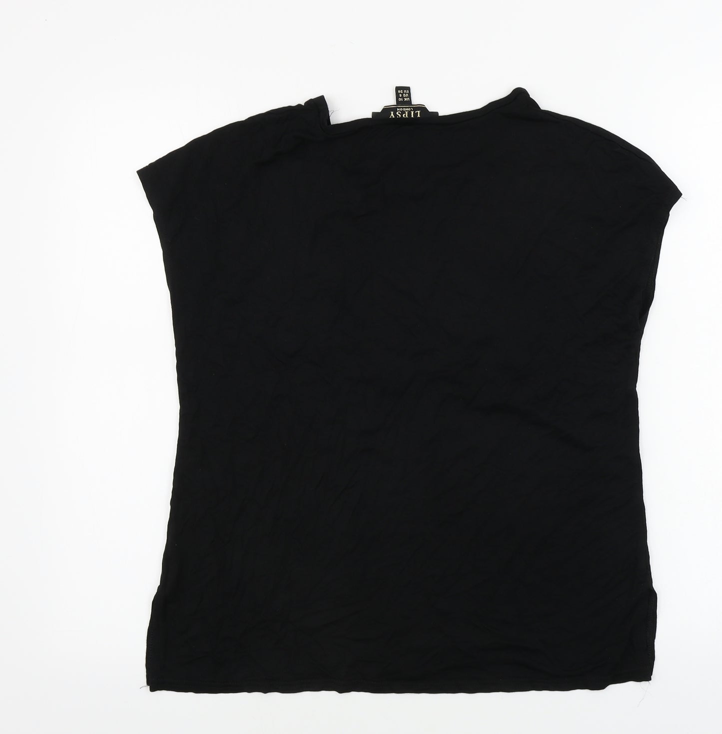 Lipsy  Womens Black   Basic T-Shirt Size 10