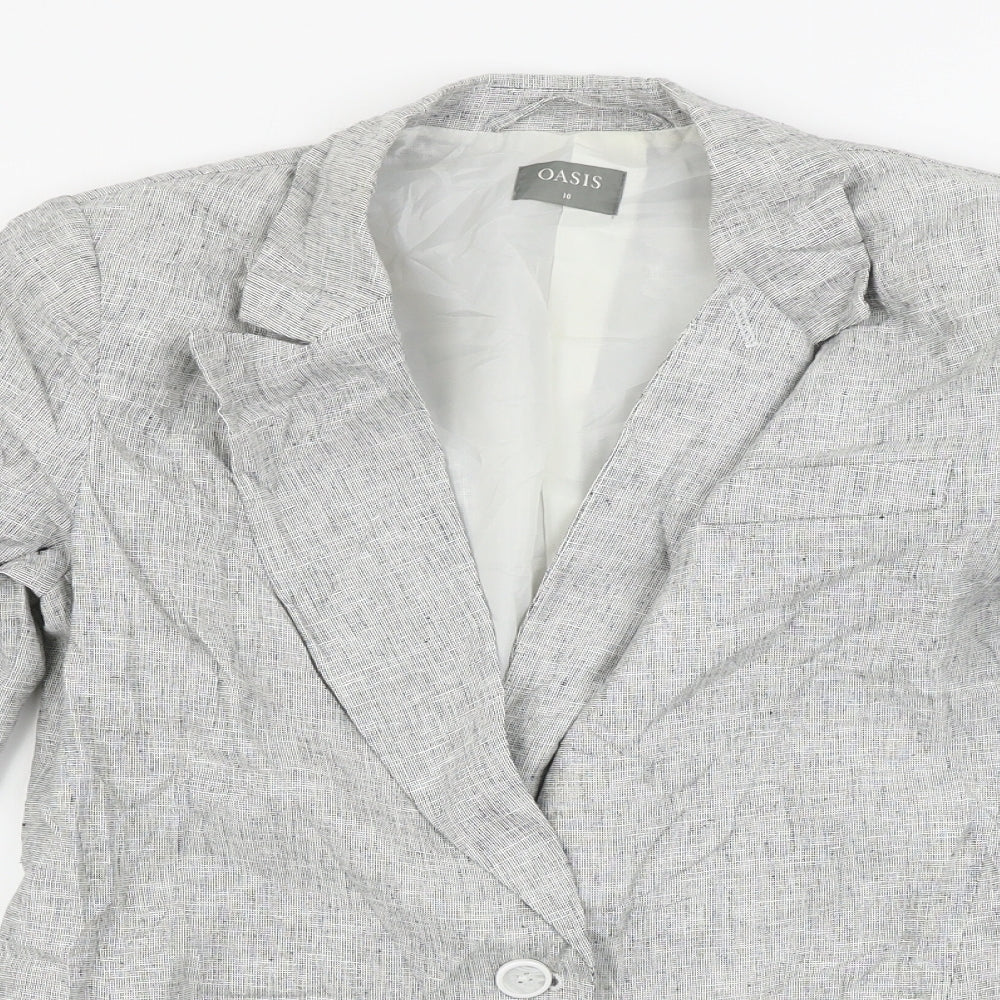 Oasis  Womens Grey   Jacket Blazer Size 10