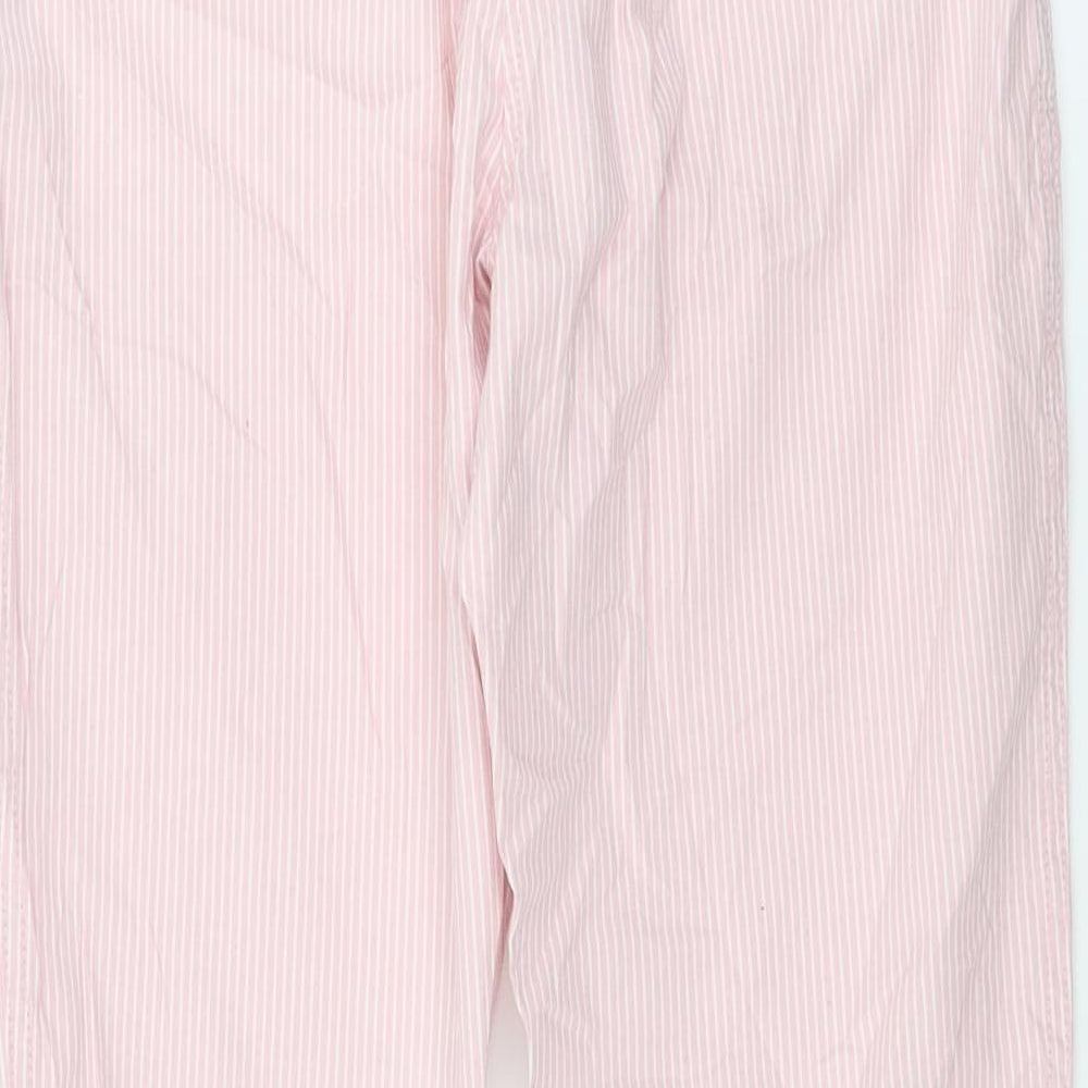 Marks and Spencer  Womens Pink Striped  Trousers  Size 10 L23 in